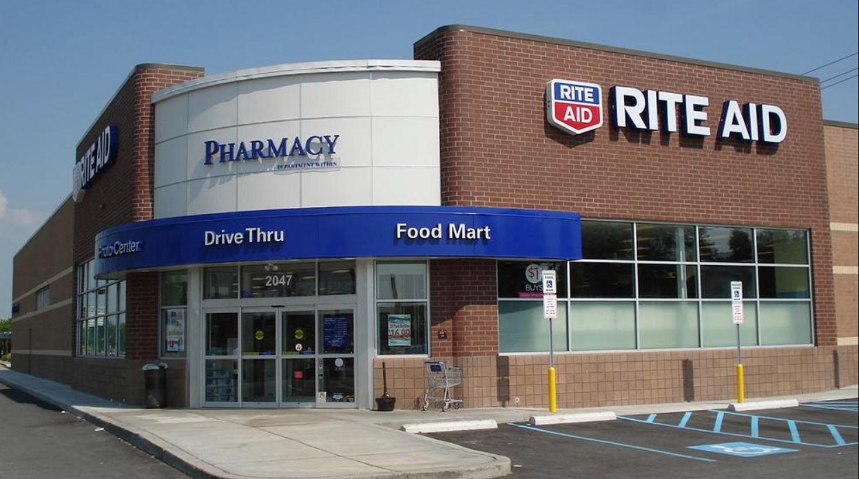 Rite aid pharmacy,drive thru and food mart store.